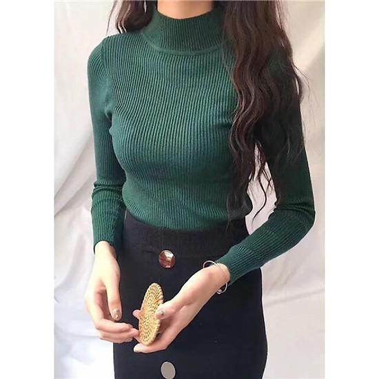 Áo len gân cổ 3 phân