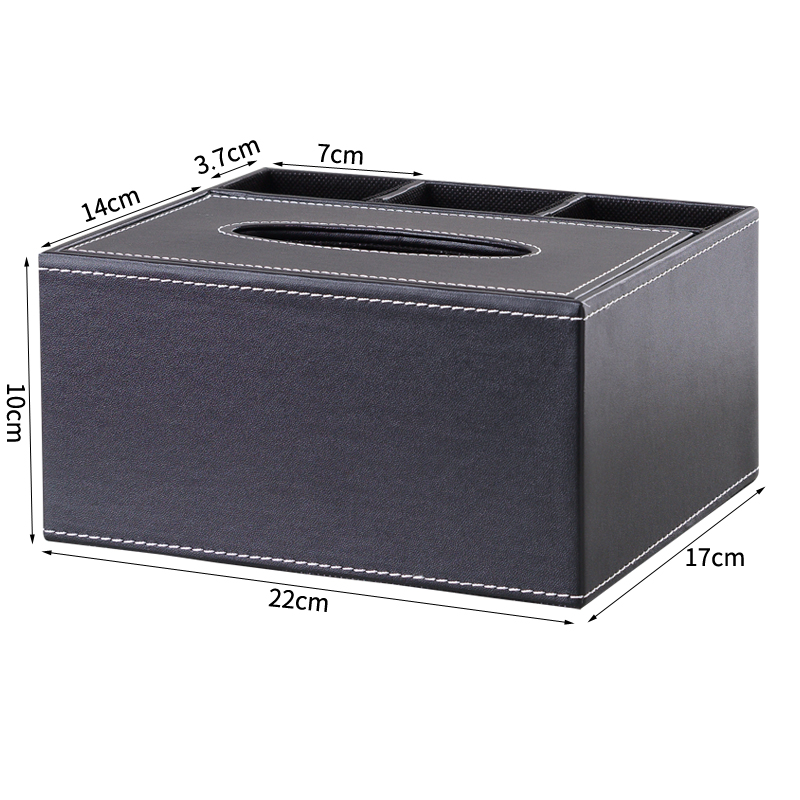 Home multifunction storage artificial PU leather cover tissue box