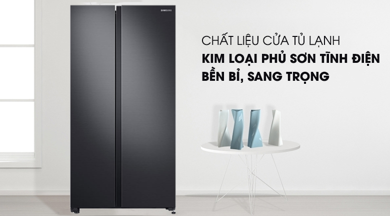 [TRẢ GÓP 0%] Tủ lạnh Samsung side by side RS62R5001B4/SV 647L (Giá áp dụng giao tại HN, HCM& các tỉnh liên hệ shop)