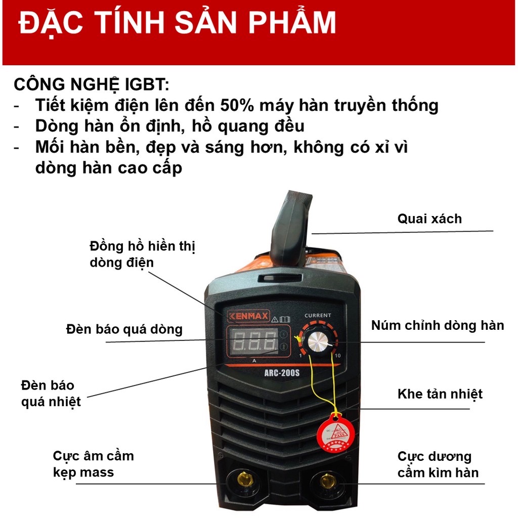 Máy hàn - Máy hàn điện tử - Kenmax ARC 200S