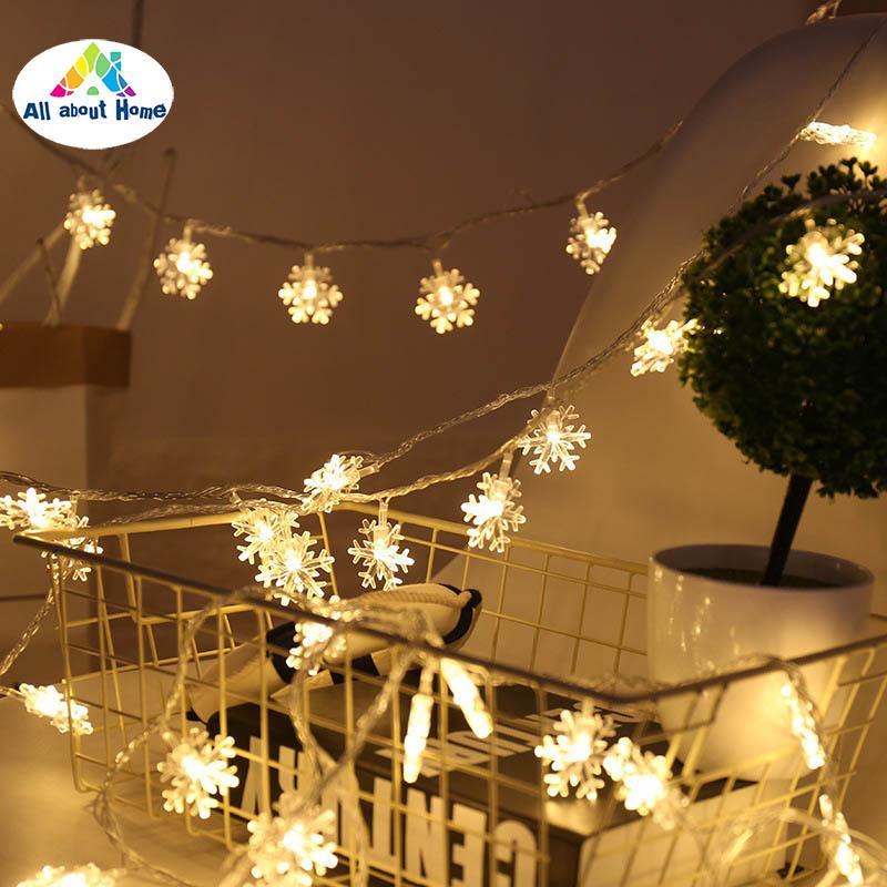 Bộ 5 dây đèn led nhấp nháy hình bông tuyết dành cho các diệp lễ,sinh nhật ,đám,tiệc / Đèn trang trí Noel/ Dây đèn led trang trí hình bông tuyết dài 1.5 mét siêu đẹp