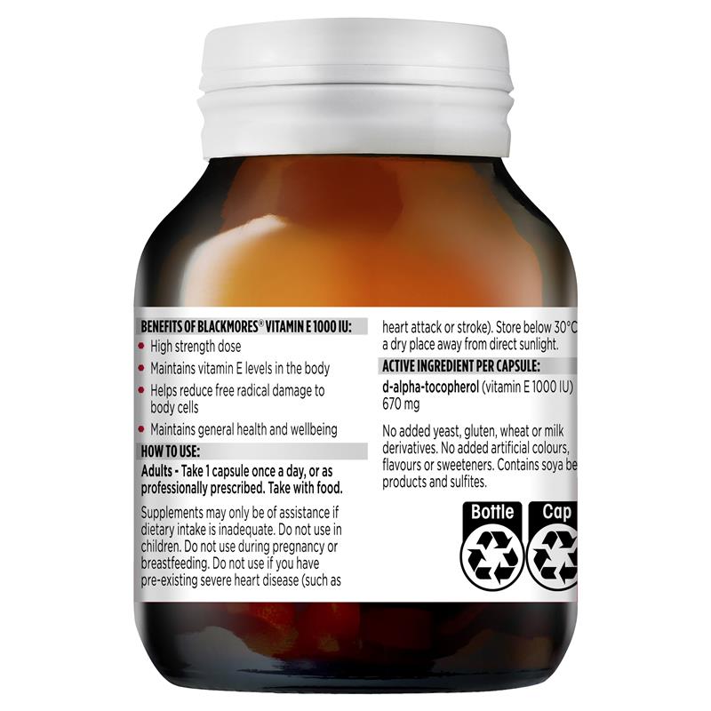 Blackmores Vitamin E 1000IU 30 Capsules