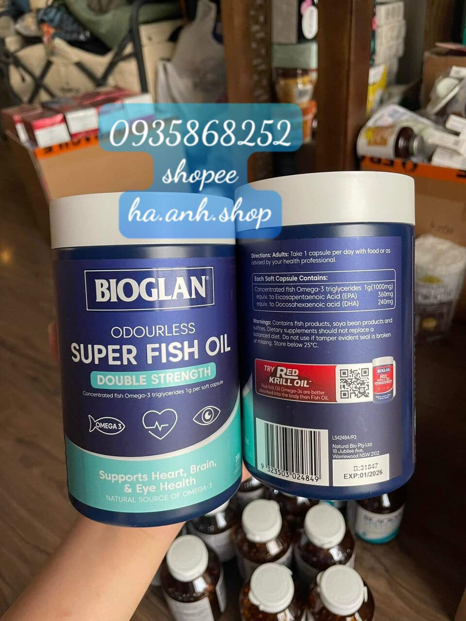 Viên Fish oil Bioglan 2000mg 200 viên