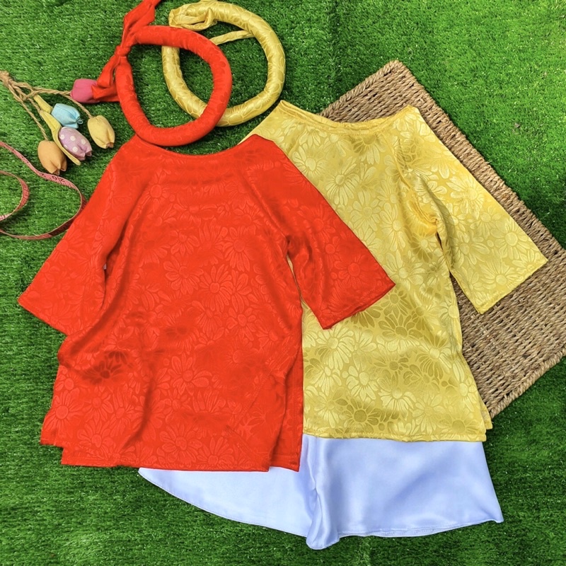 ÁO DÀI CHO BÉ GÁI 3 MÀU (3-15kg)