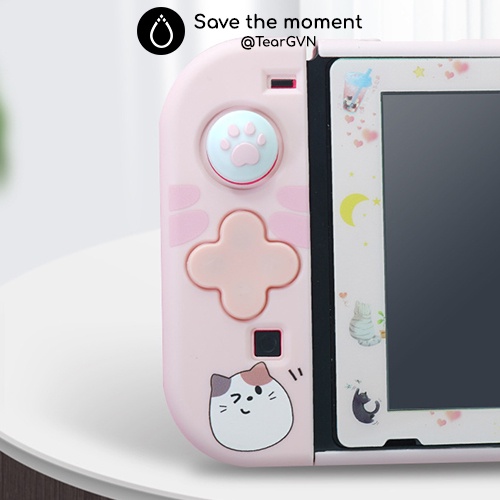 Bộ dán nút ABXY và D-Pad kèm bọc Analog Akitomo cho Joy-con Nintendo Switch OLED / Switch 1
