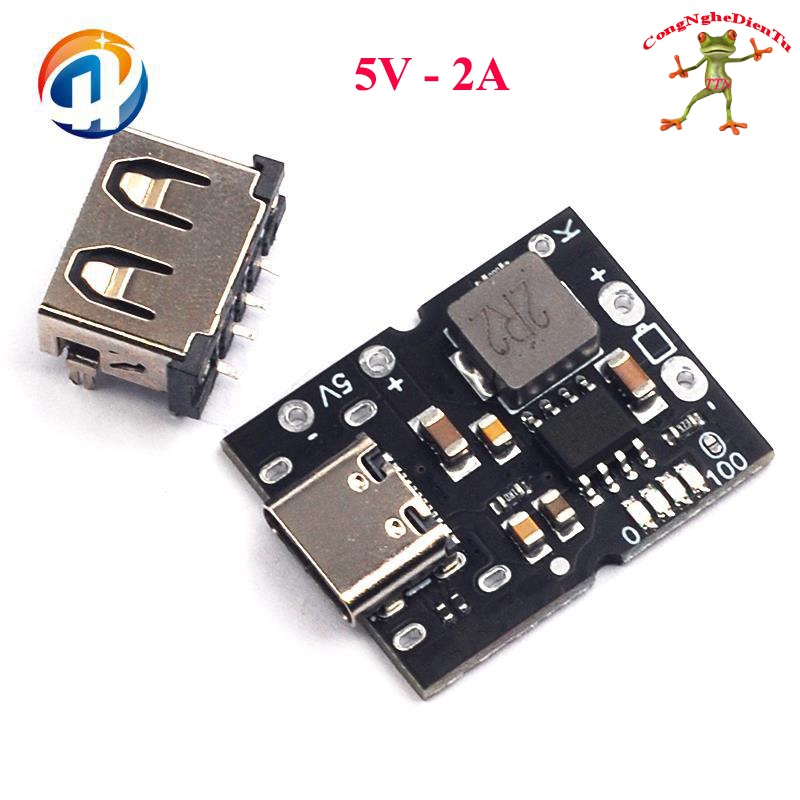 Mạch sạc pin 18650 lithium tăng áp cổng USB Type C 5V 2A DIY