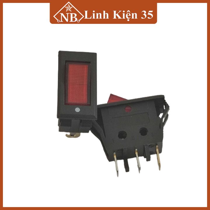 Công tắc bập bênh KCD2-01 10A/250V 3 chân có đèn báo