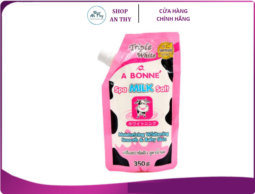Muối tắm sữa bò tẩy tế bào chết A Bonne Spa Milk Salt trắng da 350g