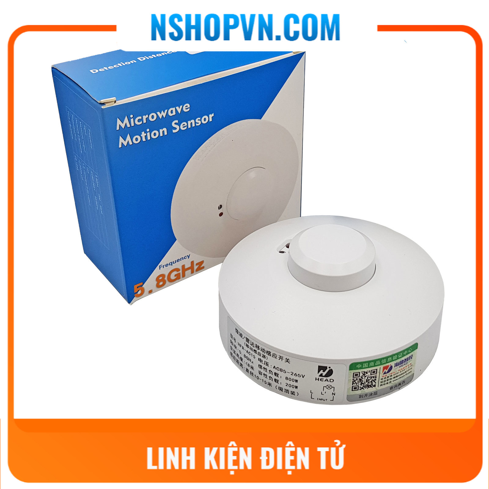 Công tắc cảm ứng chuyển động radar vi sóng thông minh 5.8GHz
