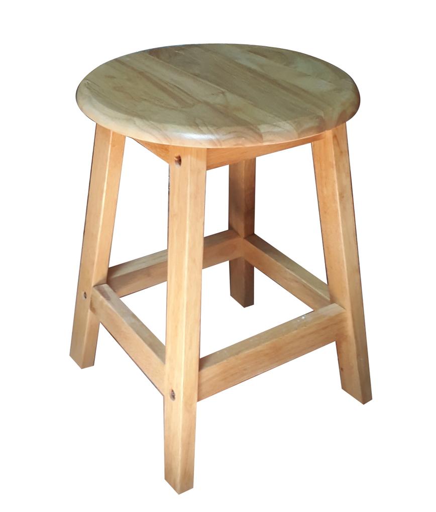 Ghế đôn gỗ mặt tròn tháo ráp 45cm