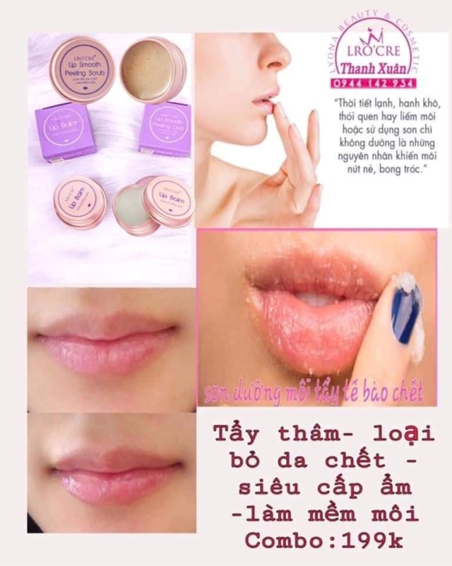 Son dưỡng môi mầm gạo dưỡng ẩm loại bỏ môi khô do thời tiết môi khô bẩm sinh khử thâm môi giá rẻ