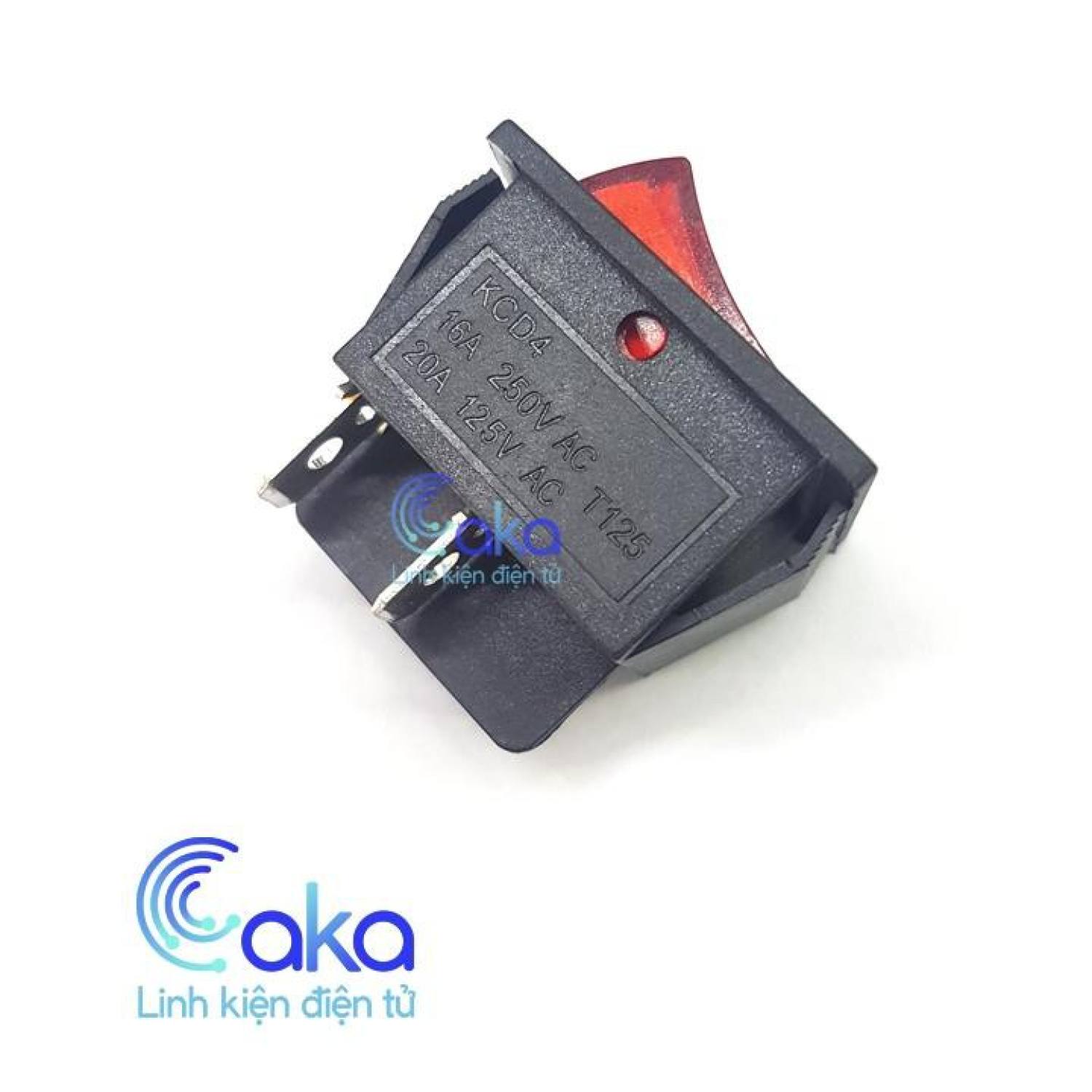 Công tắc bập bênh KCD4 250V 16A 4 chân