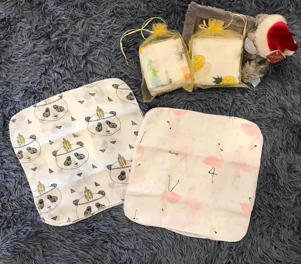 Khăn sợi tre, Set 10 khăn mặt sợi tre Aden Anais