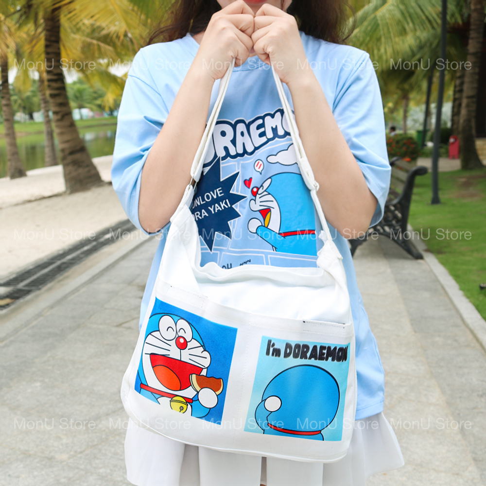 Túi tote DORAEMON DOREMON 2 túi con dễ thương cute MON0127