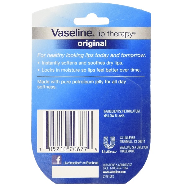 Sáp Dưỡng Môi Mềm Mịn Vaseline Lip Therapy Original (7g)