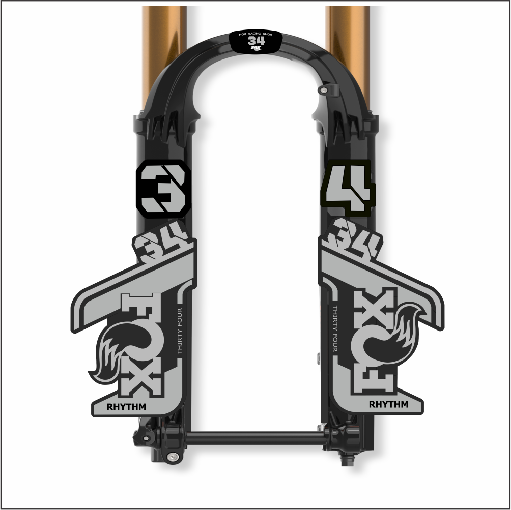 Tem decal dán phuộc xe đạp FOX Rhythm 34 2021