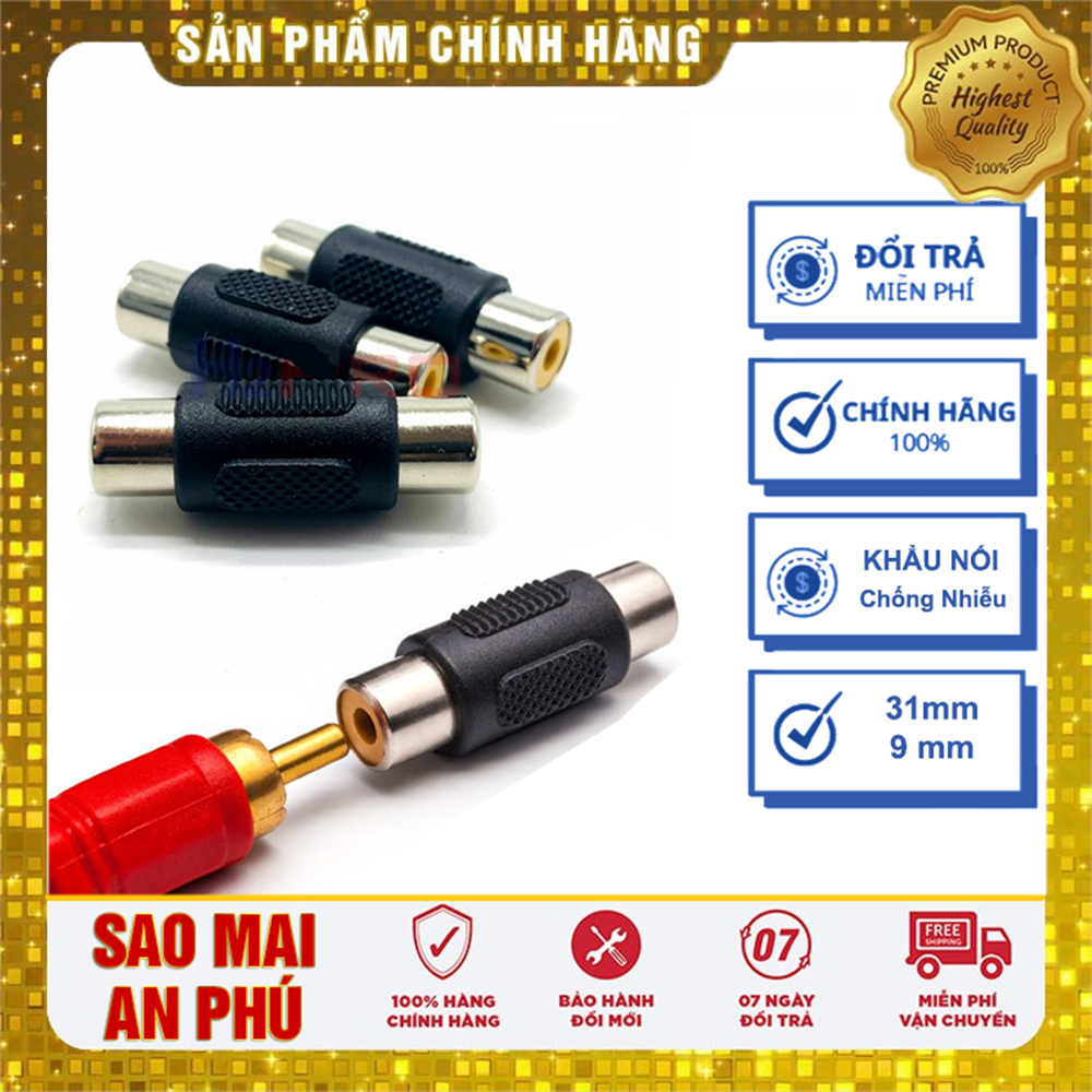 Đầu nối jack AV Hoa Sen-RCA chống sôi nhiễu - Jack rắc nối AV hoa sen RCA