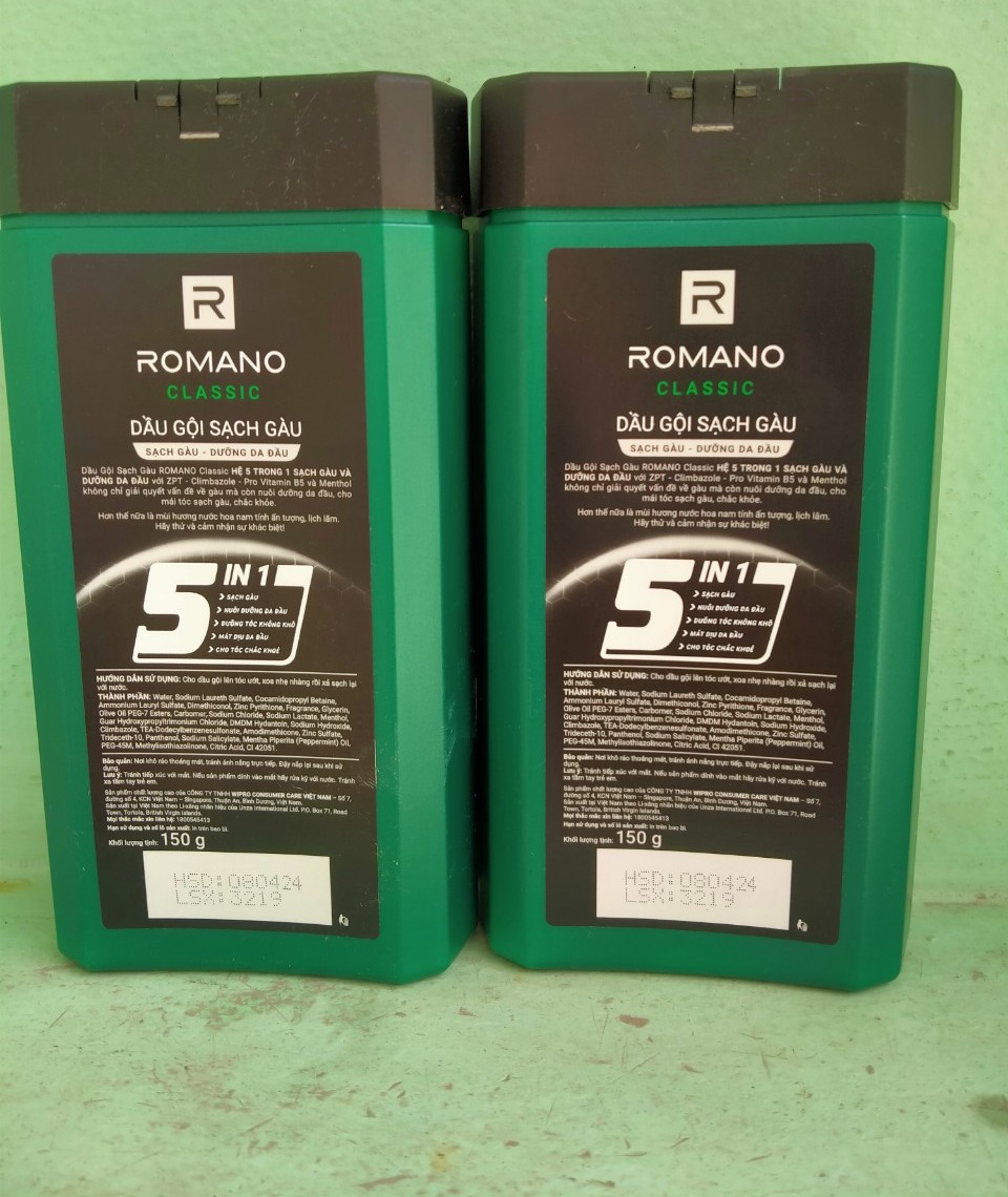 Combo 2 Chai Dầu Gội 5 In 1 Romano 150gram
