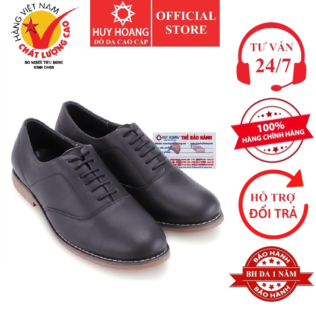 Black lace up fashion men's shoes hk7711