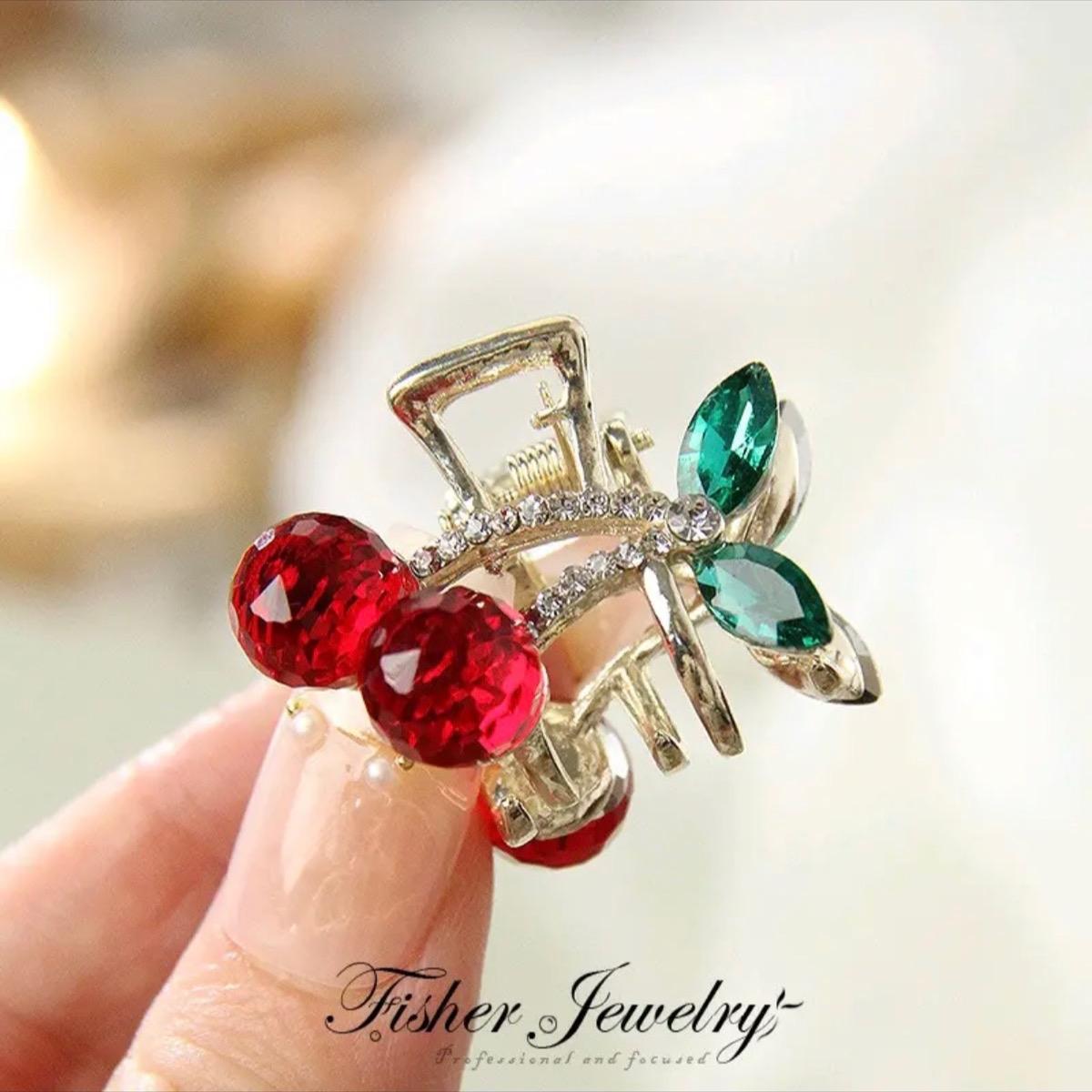 Kẹp Tóc Cỡ Nhỏ Hình Quả Cherry Dễ Thương