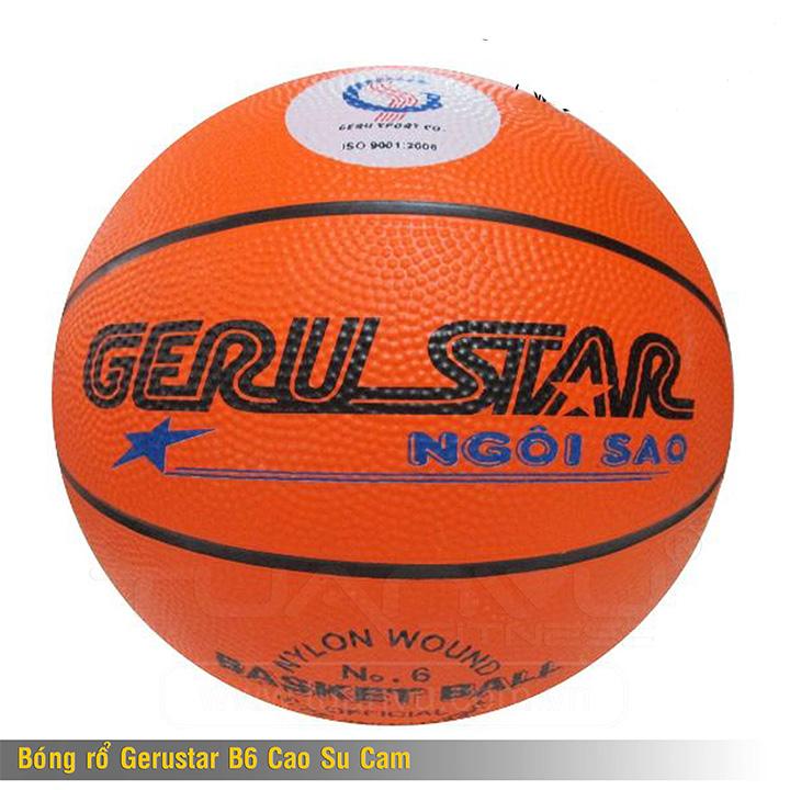 [HCM]Bóng rổ cao su cam Geru Star số 6