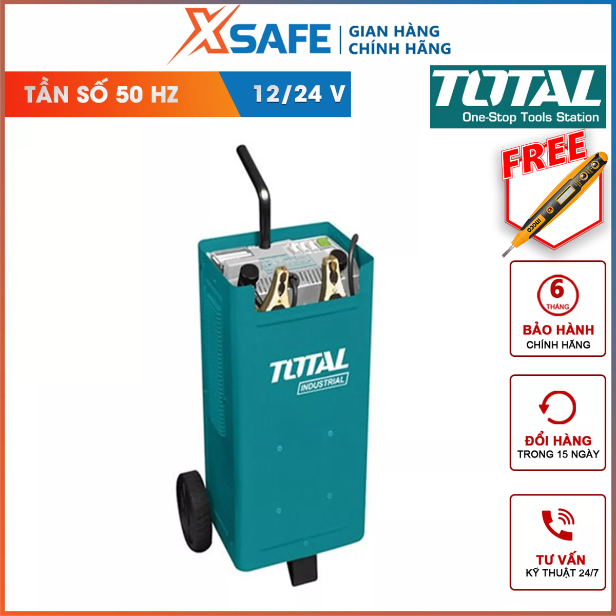 Machine recharges ắc qui total TBC2201 device tank charger input voltage 12/24V line rated 16/18A current booster: 20A level insulation: H support tank charger, quick charger, starter motor automobile/motorcycle [xsafe] [XTools]