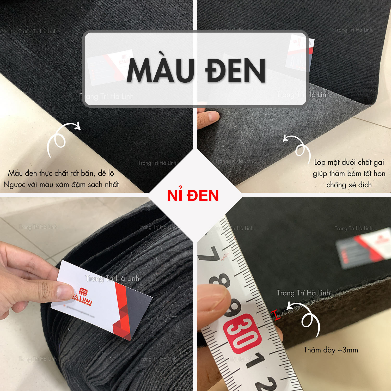 Thảm nỉ lót sàn nhà, thảm trải sàn sự kiện, văn phòng đẹp giá rẻ 2mx0.5m- Trang Trí Hà Linh