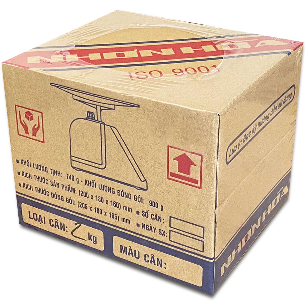 Cân nhựa Nhơn Hòa 2 kg (mặt số vuông)