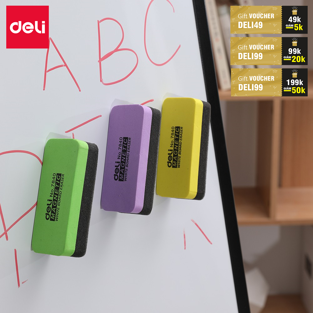 Lau bảng DELI - Vàng, Xanh lá, Tím - 1 chiếc - E7840