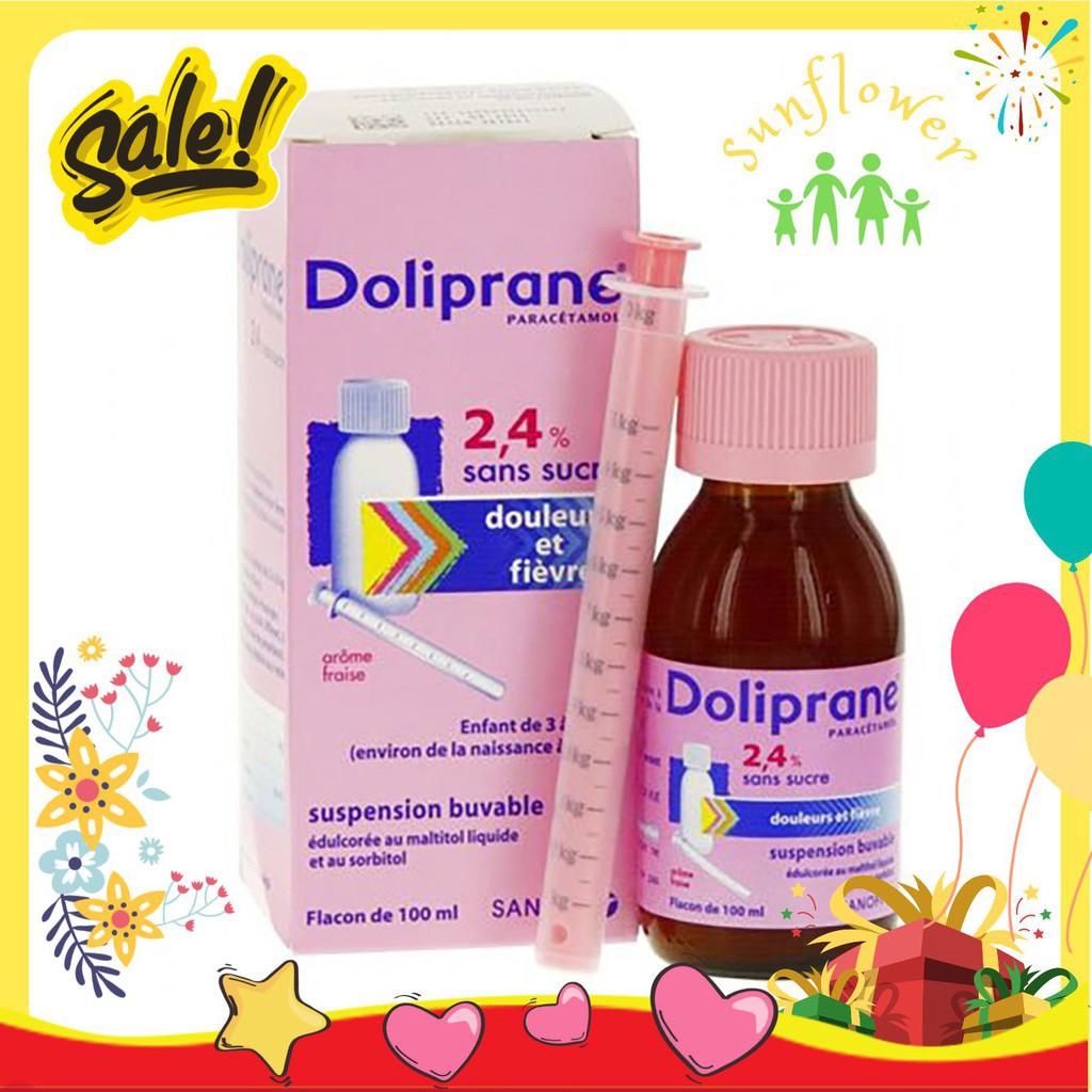 Siro hạ sốt Dolipran - Pháp 100ml cho bé từ 3-26kg - Shop Sunflower
