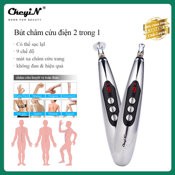 Ckeyin Bút Châm Cứu Điện Tử, Năng Lượng Kinh Tuyến Massage Xung Điện Bút Có Thể Sạc Lại Mạnh Mẽ Bút Dò Huyệt Châm Cứu Dụng Cụ Mát Xa Cho Đau Relief AM240