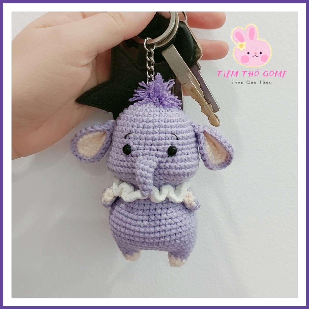Thú len nhồi bông handmade - Voi len handmade