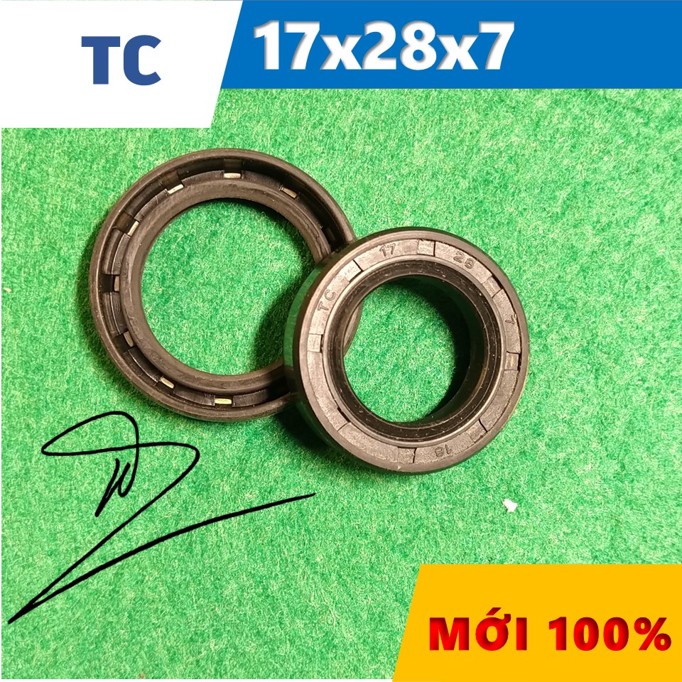 Phớt dầu TC 17x28x7   (Chắn dầu / lò xo / Phớt ben / Oil seal TC 17*28*7)