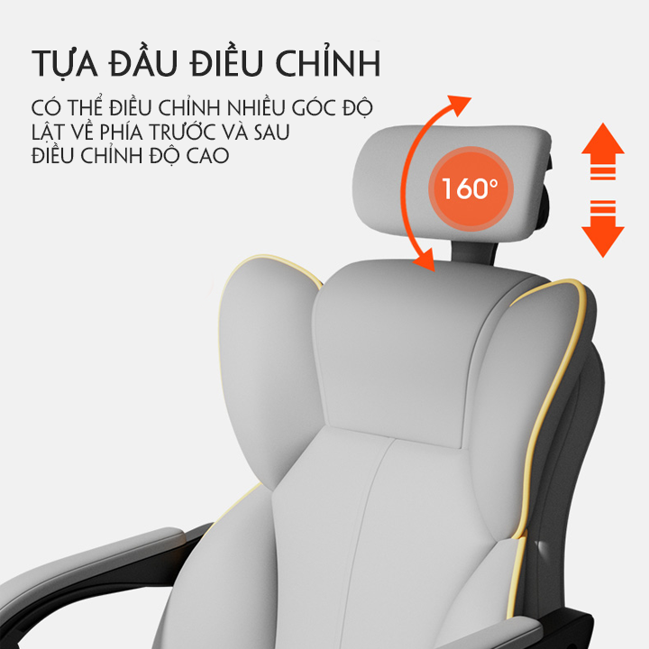 Ghế Văn Phòng, Ghế Giám Đốc Làm Việc Xoay 360 Độ Nệm Cao Su Có Gác Chân Bọc Da PU Cao Cấp M104