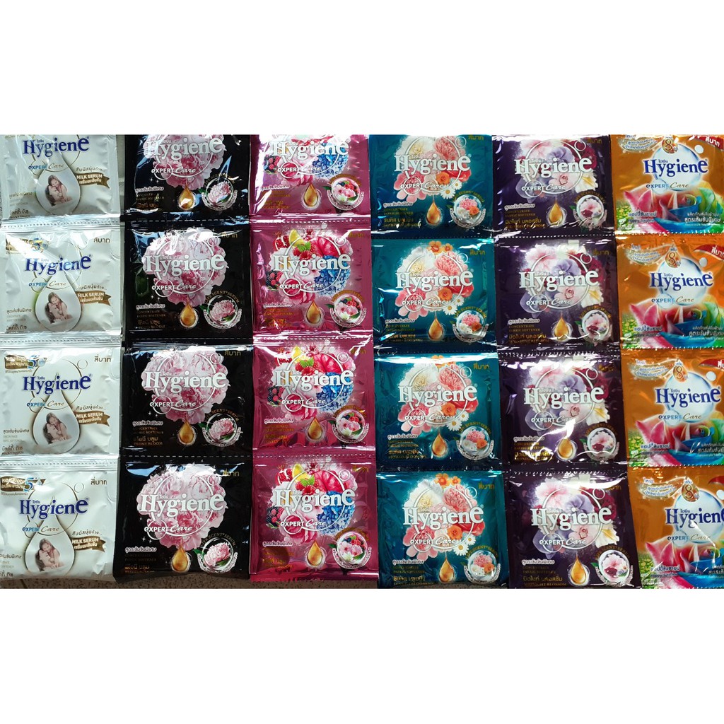 [HCM]Combo 12 Gói Xả Hygiene 20ml Thái Lan Đậm Đặc (Màu Tím)