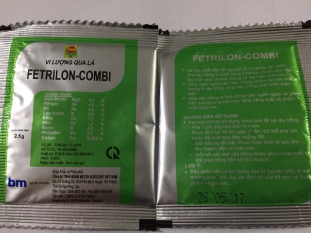 Phân Vi Lượng Fetrilon-Combi 2.5g JVO46 NongNghiepVietNhat
