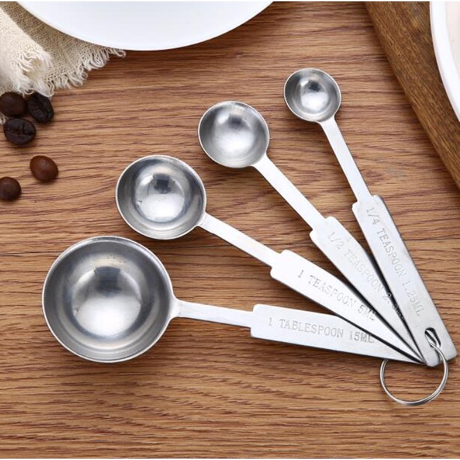 Bộ Thìa Đong Bột Inox 4 Cái (Hàng Đẹp)