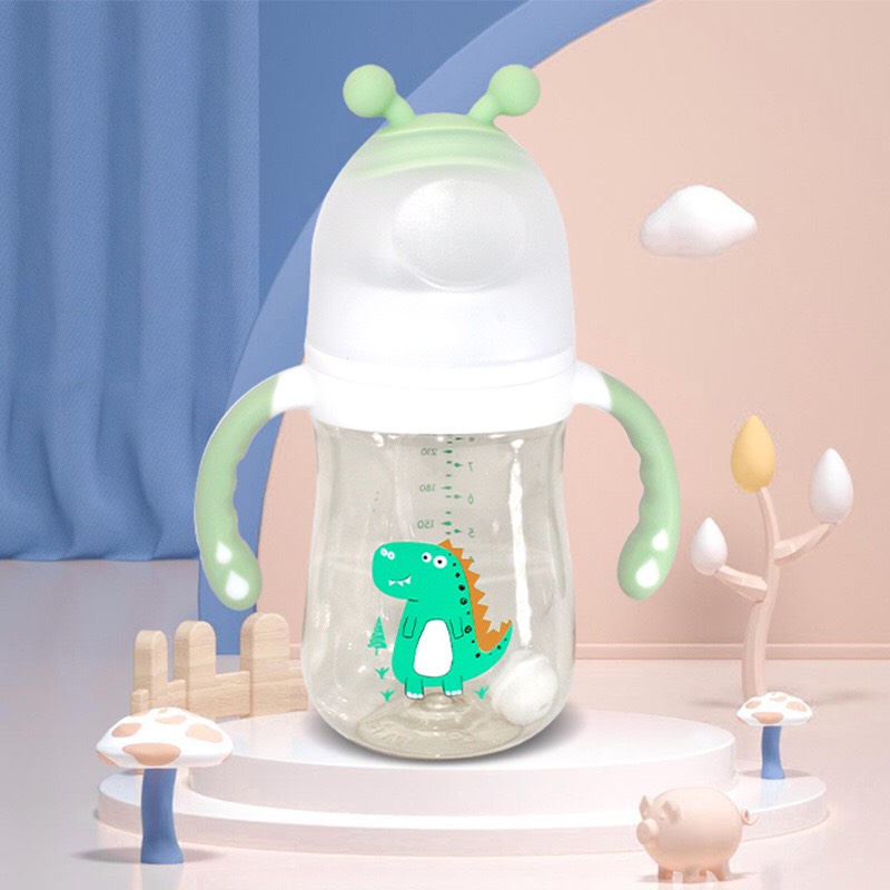 Bình Sữa PPSU hình mèo Kitty 240ML/300ML Cổ Rộng