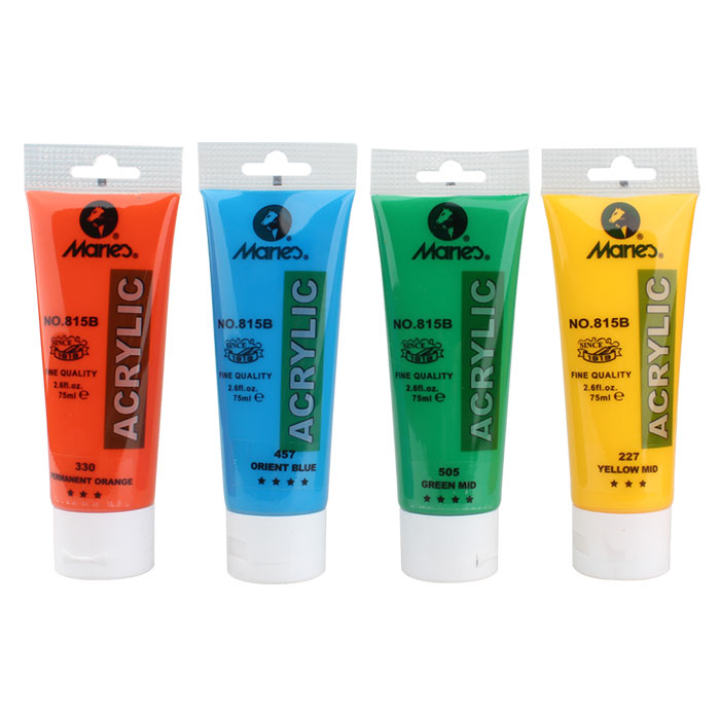 [P2] BÁN LẺ - MÀU ACRYLIC MARIE'S TUÝP 75 ML (VẼ TRÊN GIẤY, TƯỜNG, GỖ, VẢI, KÍNH...)