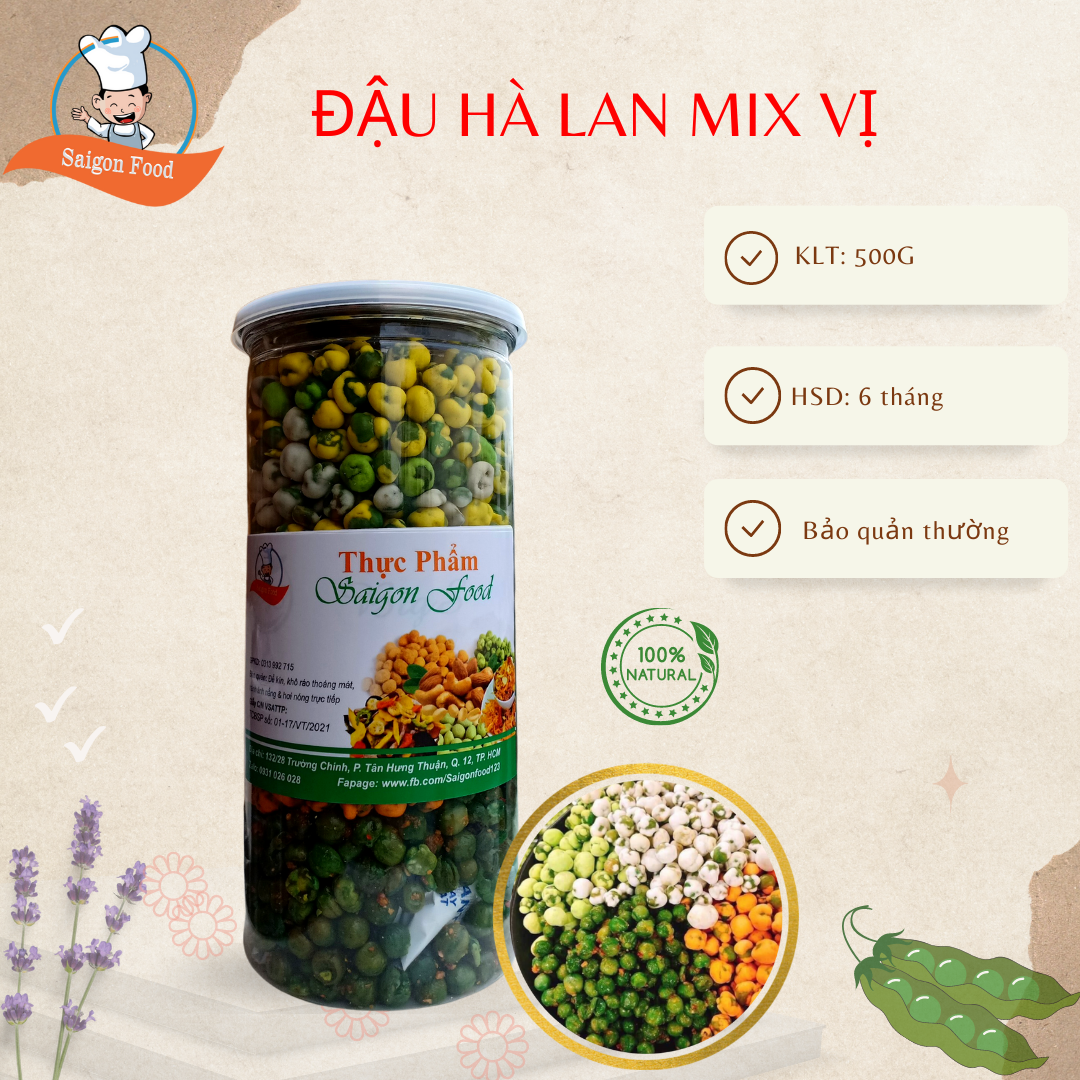 [HCM][450g] Đậu hà lan mix 5 vị bao ngon (lon pet)- SAIGON FOOD