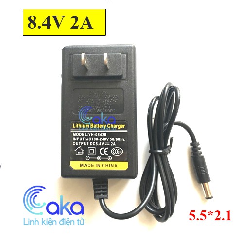 Sạc 8.4V - 2A, Sạc 2S có đèn báo đầy, sạc pin Li-ion 2S 7.2V, 2 cell nối tiếp