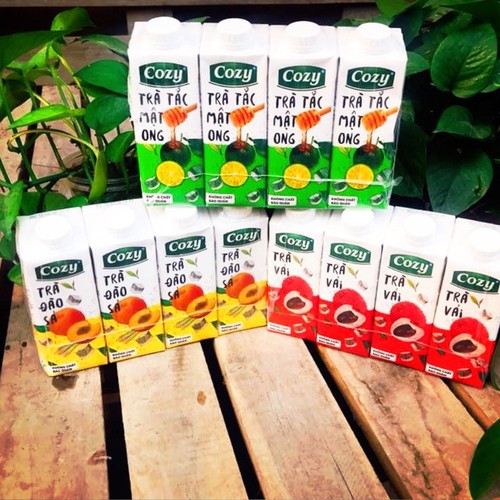 [HCM] [ 1 Thùng 24 HỘP ] Trà hoa quả cozy đào sả