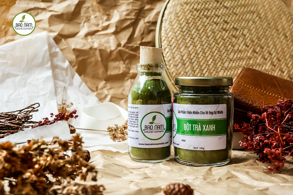 [HCM]Bột trà xanh trắng da 100gr- Bảo Nam