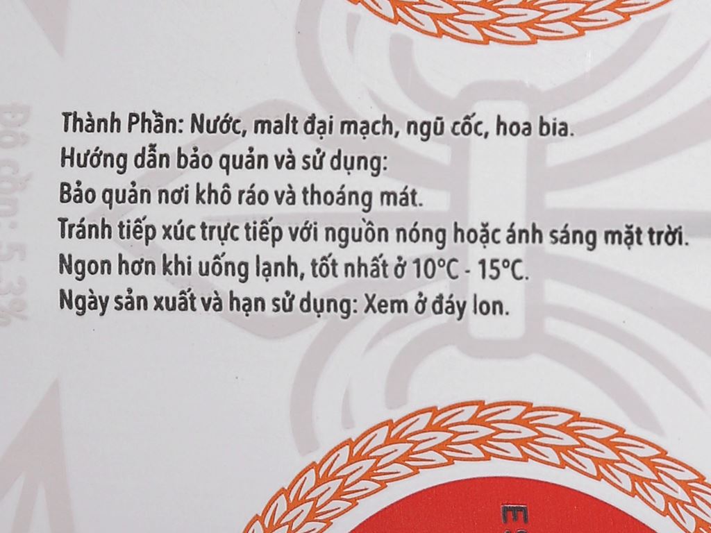 Thùng 24 lon bia 333 330ml