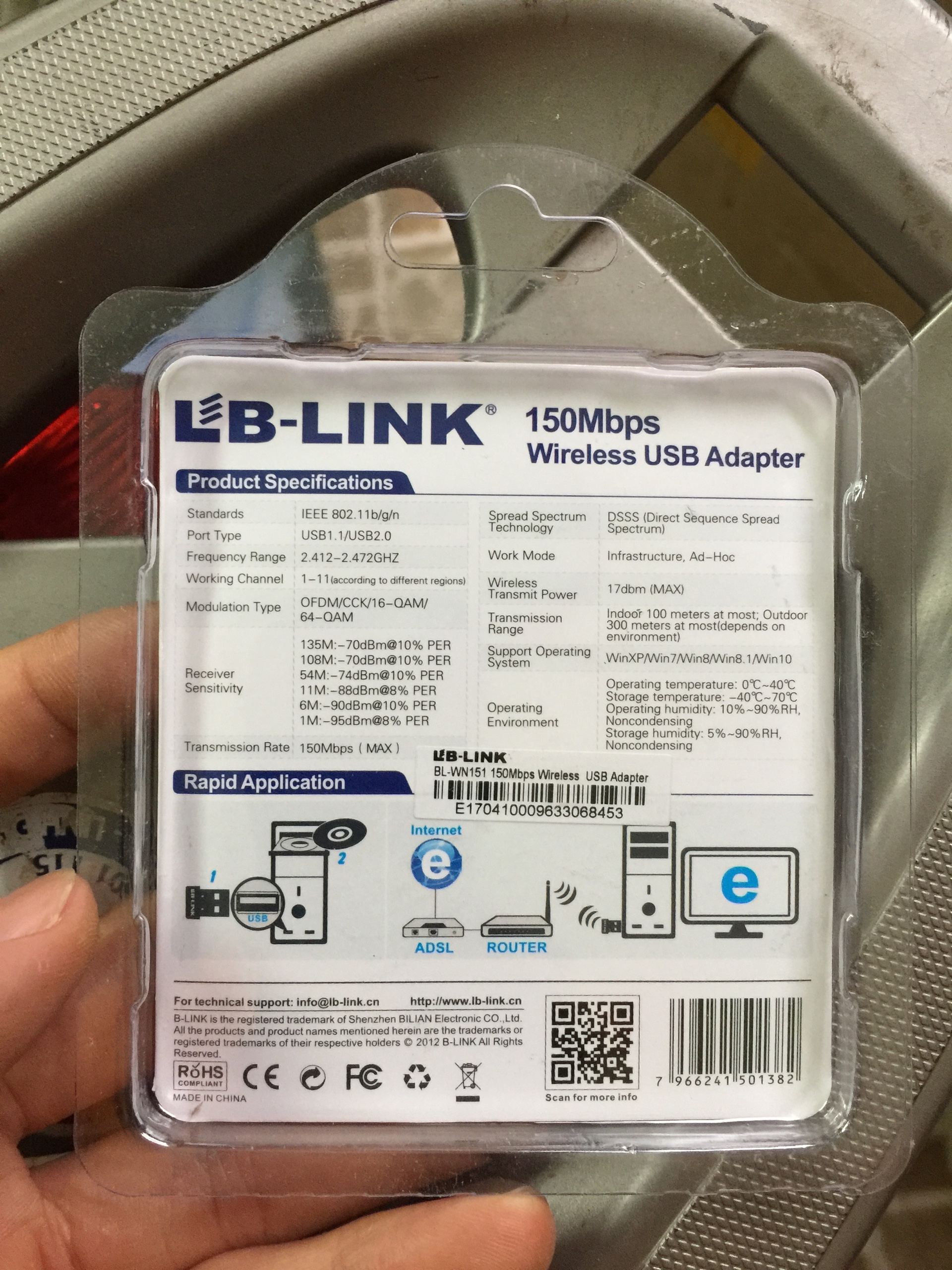 Usb thu Wifi LB link BL WN151