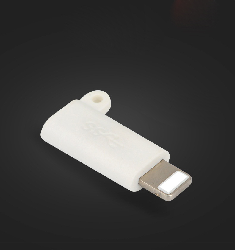 Đầu chuyển đổi từ USB Type C sang Lightning (Đen - Móc chống rơi)