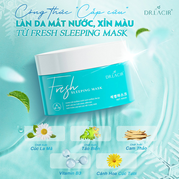 Mặt nạ thạch anh tươi Dr Lacir 100gr