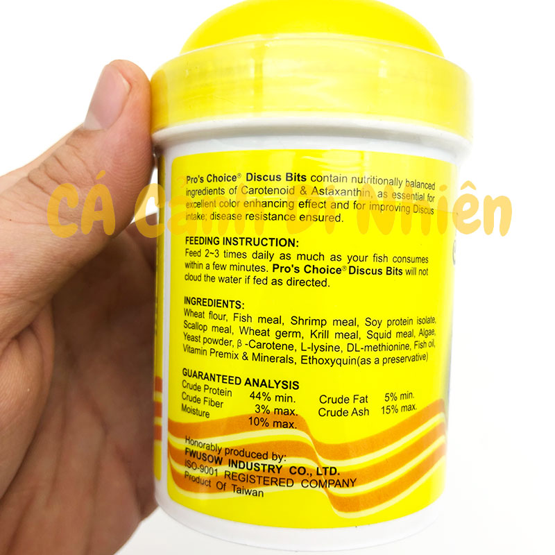 Thức ăn cho cá ĐĨA DISCUS dạng HẠT cá dĩa lọ VÀNG 60 Gram