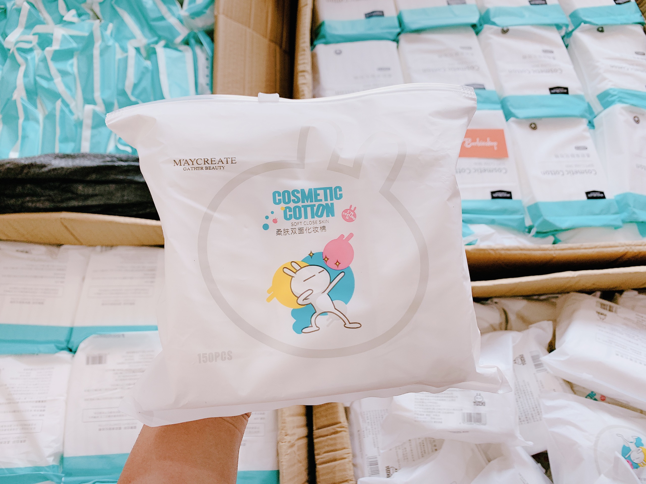Bông Tẩy Trang Thỏ Maycreate Cosmetic Cotton 150 Miếng