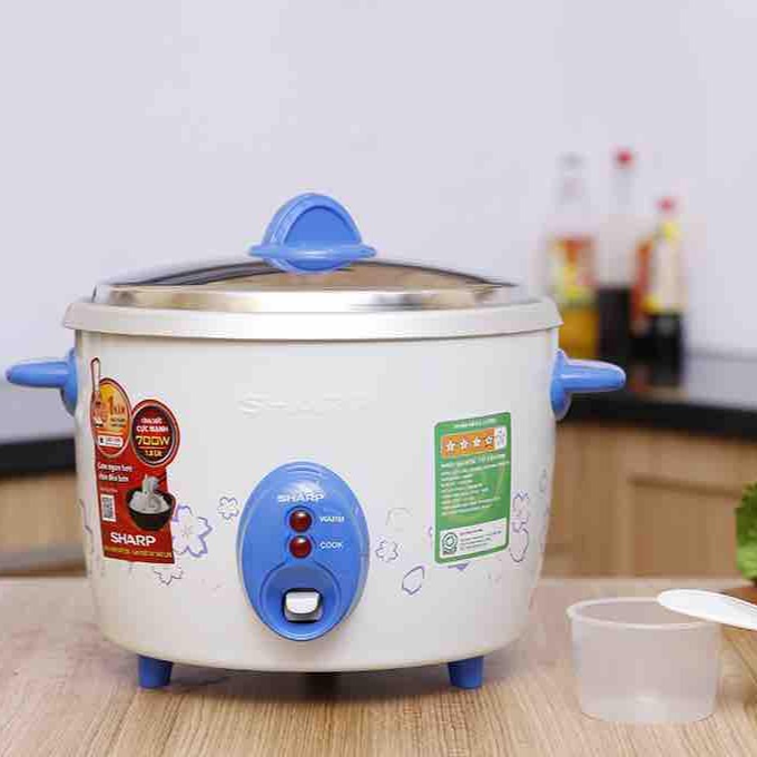 Nồi cơm điện Sharp 1.8 lít KSH-D19V hàng trưng bày - công nghệ nấu 1D Thương hiệu Sharp nổi tiếng của Nhật Bản sản xuất tại Thái Lan.